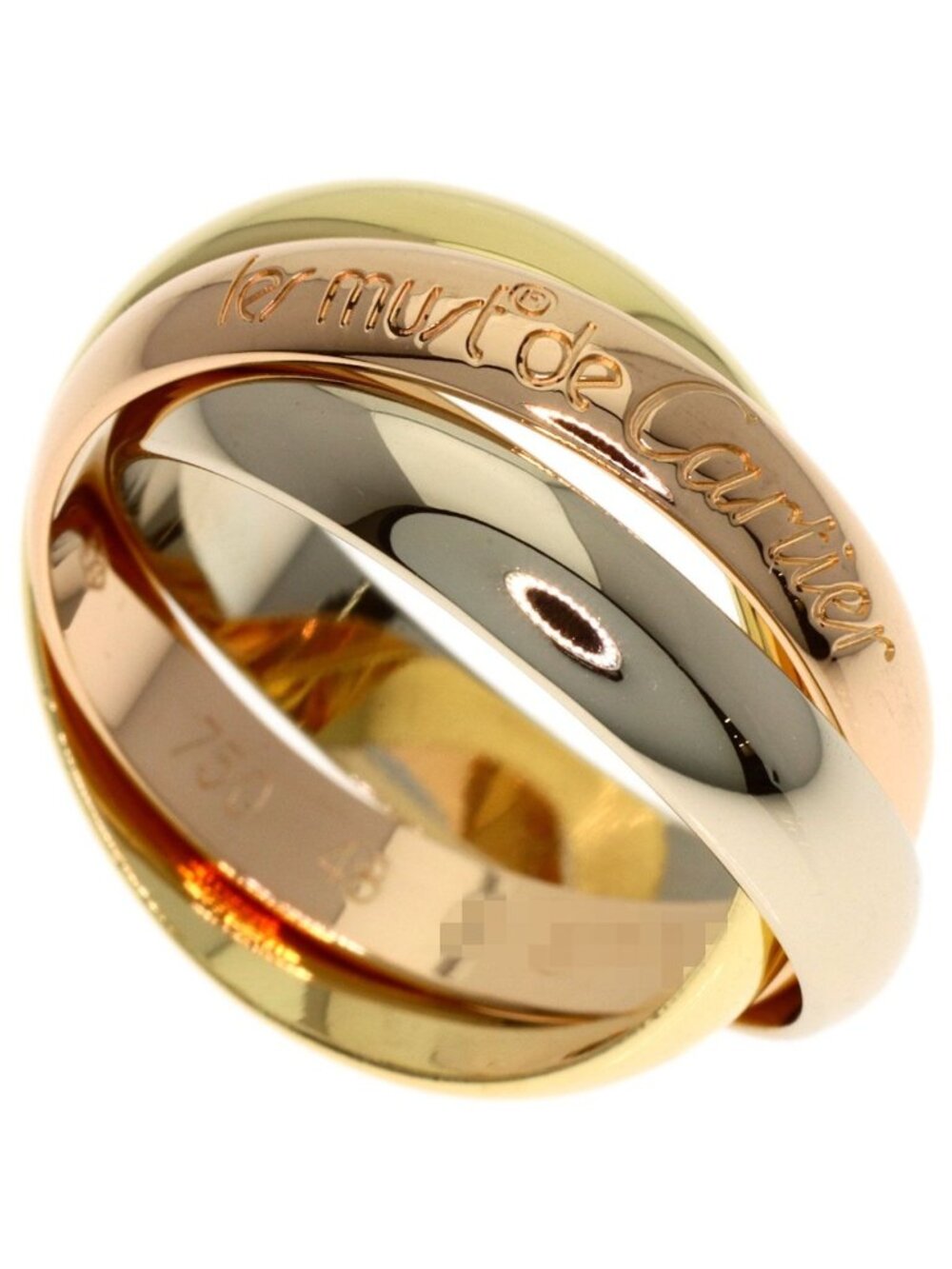 Cartier Trinity 48 Ring 18k Yellow Gold 18k Pink White